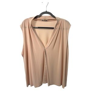 Elegant Beige Sleeveless Top
